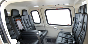 Agusta 109 cabin interior for Los Angeles charter