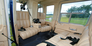Bell Long Ranger cabin interior for Los Angeles charter