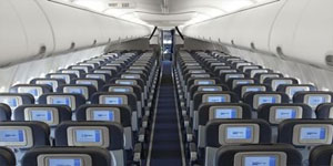 Boeing 737-200 cabin interior for Los Angeles charter