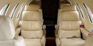 Cessna Citation II cabin interior for Los Angeles charter