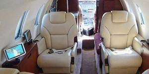 Cessna Citation III cabin interior for Los Angeles charter