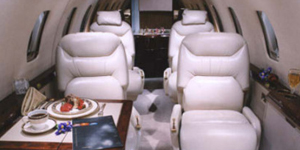Cessna Citation VII cabin interior for Los Angeles charter
