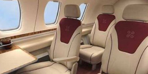 Eclipse 500 cabin interior for Los Angeles charter