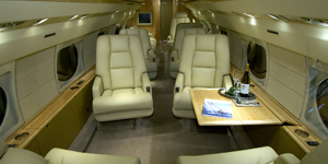 Gulfstream III / G3 cabin interior for Los Angeles charter
