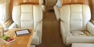 Gulfstream IV cabin interior for Los Angeles charter
