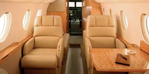 Gulfstream G100 / G150 / IAI Astra SPX cabin interior for Los Angeles charter