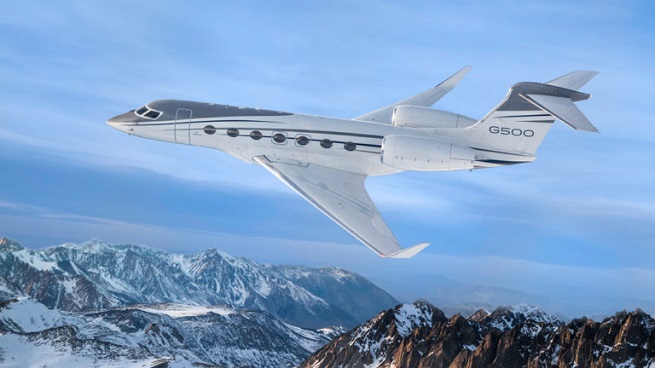 Gulfstream G500 long range jet view 1 for Los Angeles charter