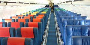 McDonnell Douglas MD-83 cabin interior for Los Angeles charter