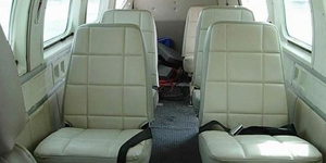 Piper Navajo / Cheyenne / Chieftain cabin interior for Los Angeles charter