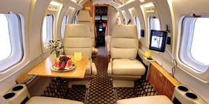 Westwind II cabin interior for Los Angeles charter