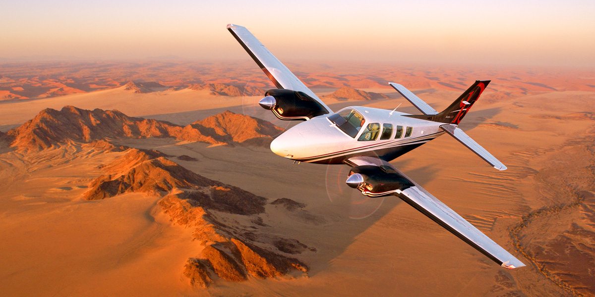 Beechcraft Baron G58 piston aircraft for Los Angeles private jet charter
