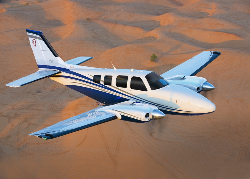 Beech Baron 58 piston aircraft view 3 for Los Angeles charter