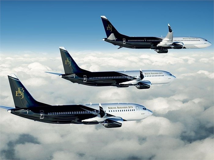Boeing Business Jet (BBJ) VIP airliner view 4 for Los Angeles charter