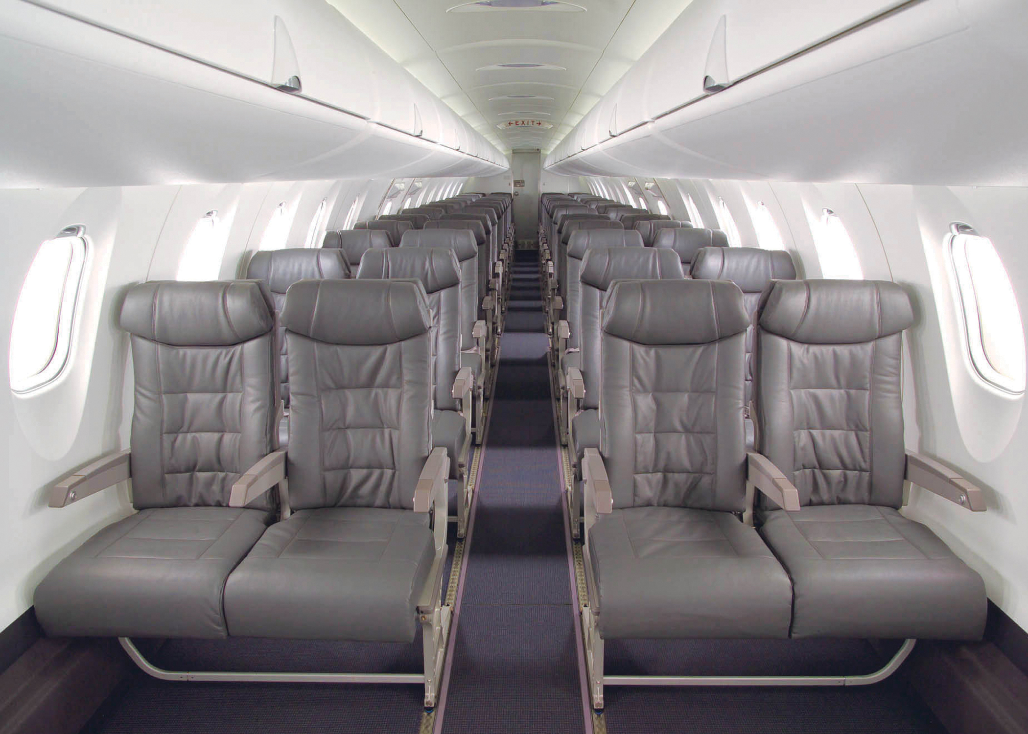 Bombardier CRJ-200 cabin interior for Los Angeles charter