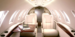Cessna Citation CJ2 cabin interior for Los Angeles charter
