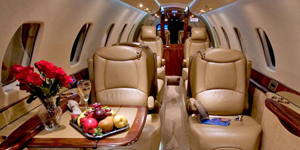Citation Sovereign cabin interior for Los Angeles charter