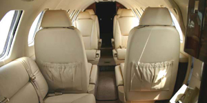 Cessna Citation V cabin interior for Los Angeles charter
