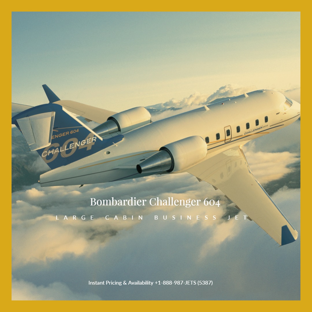 Challenger 604 heavy jet for Los Angeles private jet charter