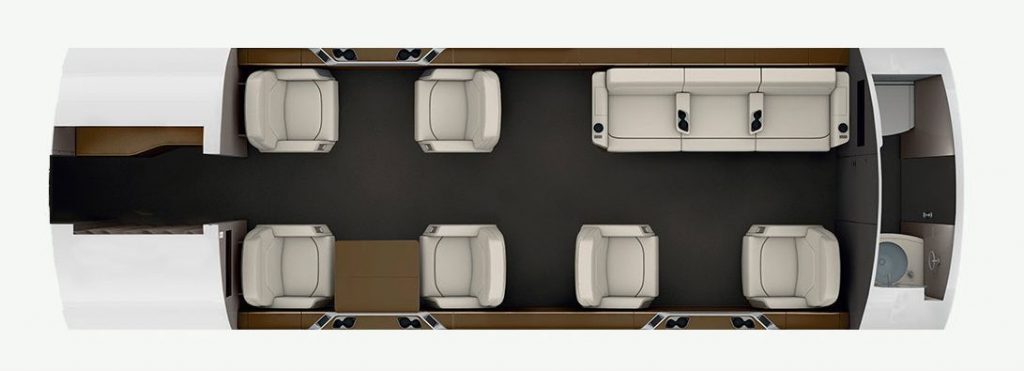 Bombardier Challenger 650 heavy jet view 2 for Los Angeles charter