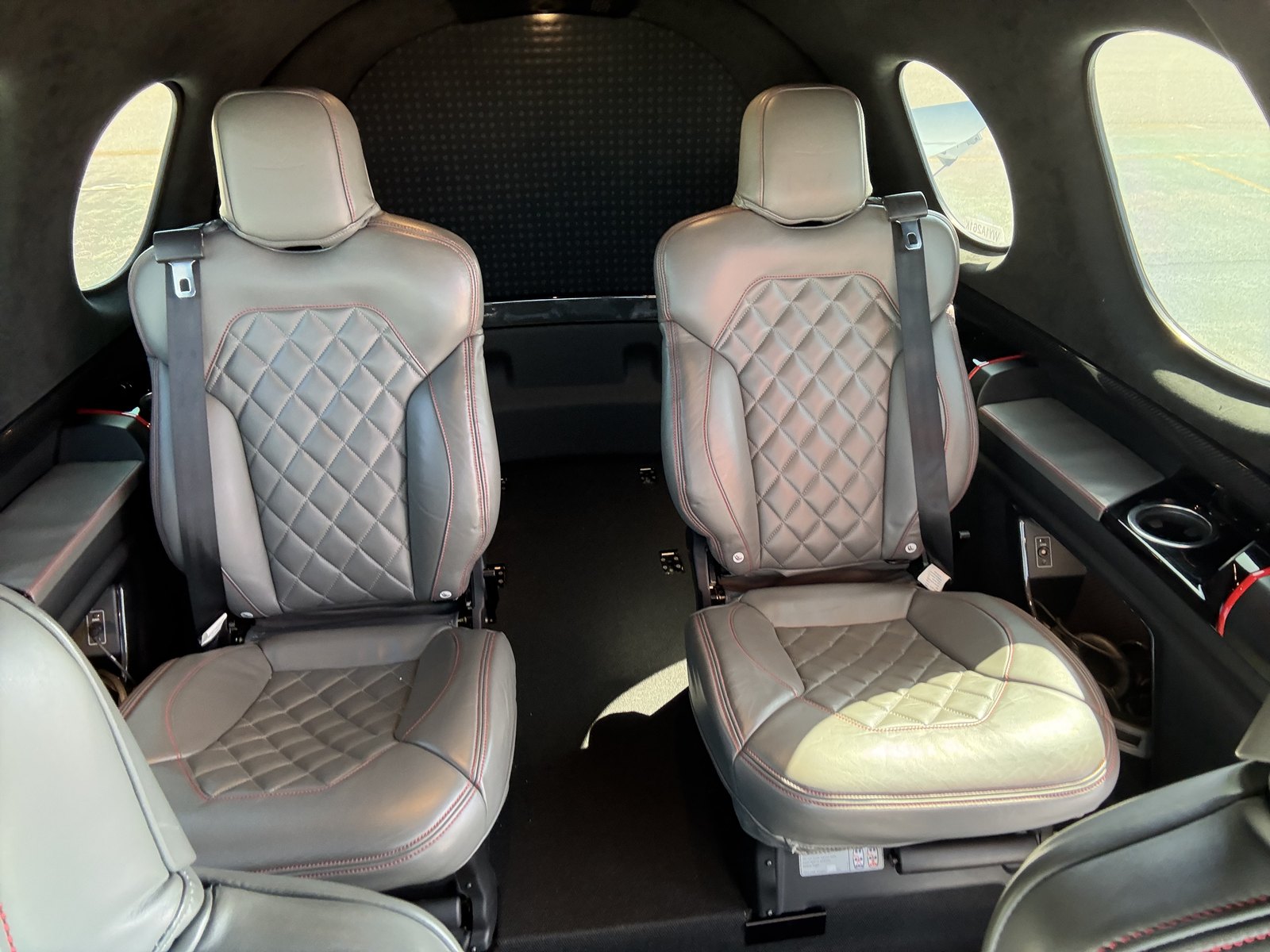 Cirrus Vision Jet SF50 rear cabin seats for Los Angeles charter
