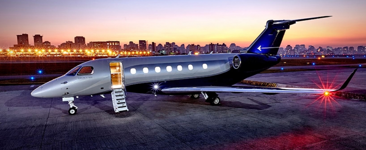 Embraer Legacy 500 super midsize jet view 2 for Los Angeles charter