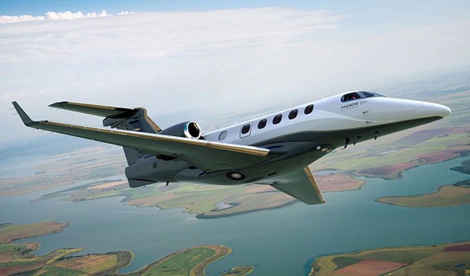 Embraer Phenom 300 super light jet view 1 for Los Angeles charter