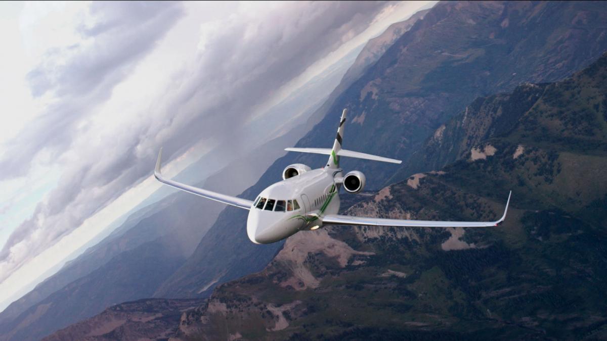 Dassault Falcon 2000S heavy jet view 1 for Los Angeles charter