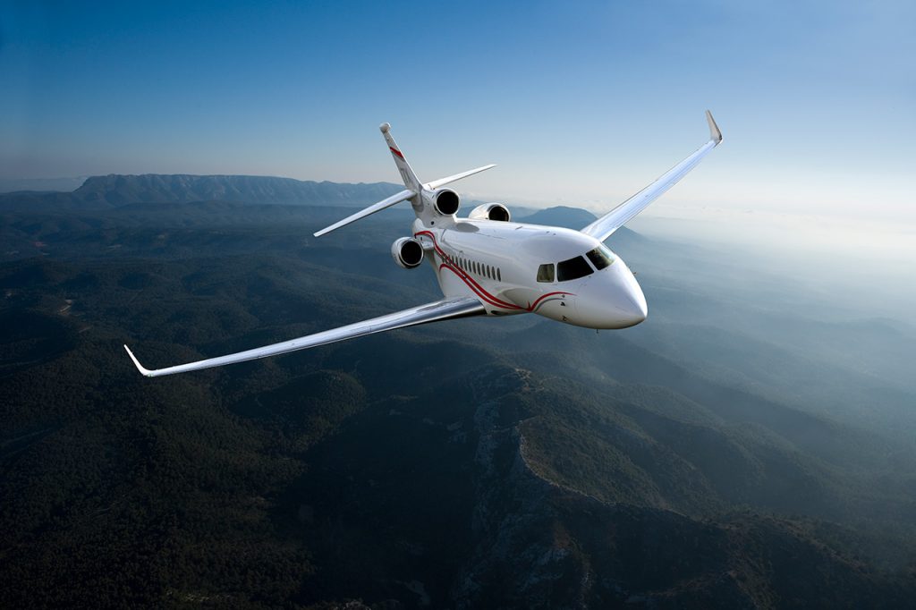 Falcon 7X long range jet for Los Angeles private jet charter