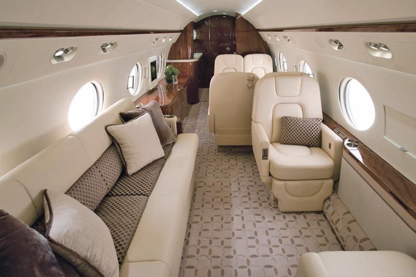 Gulfstream G350 cabin interior for Los Angeles charter