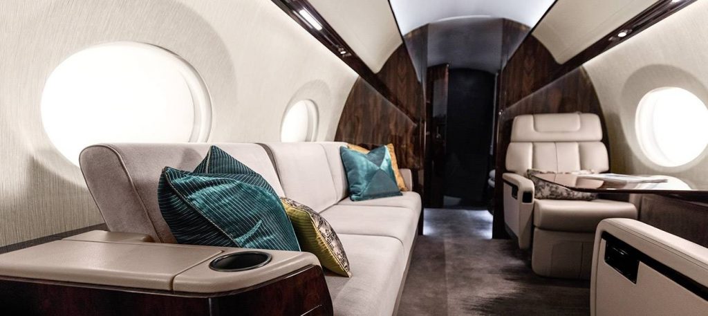 Gulfstream G600 cabin interior for Los Angeles charter