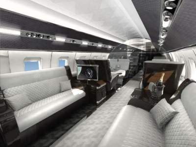 Gulfstream G650 / G6 cabin interior for Los Angeles charter