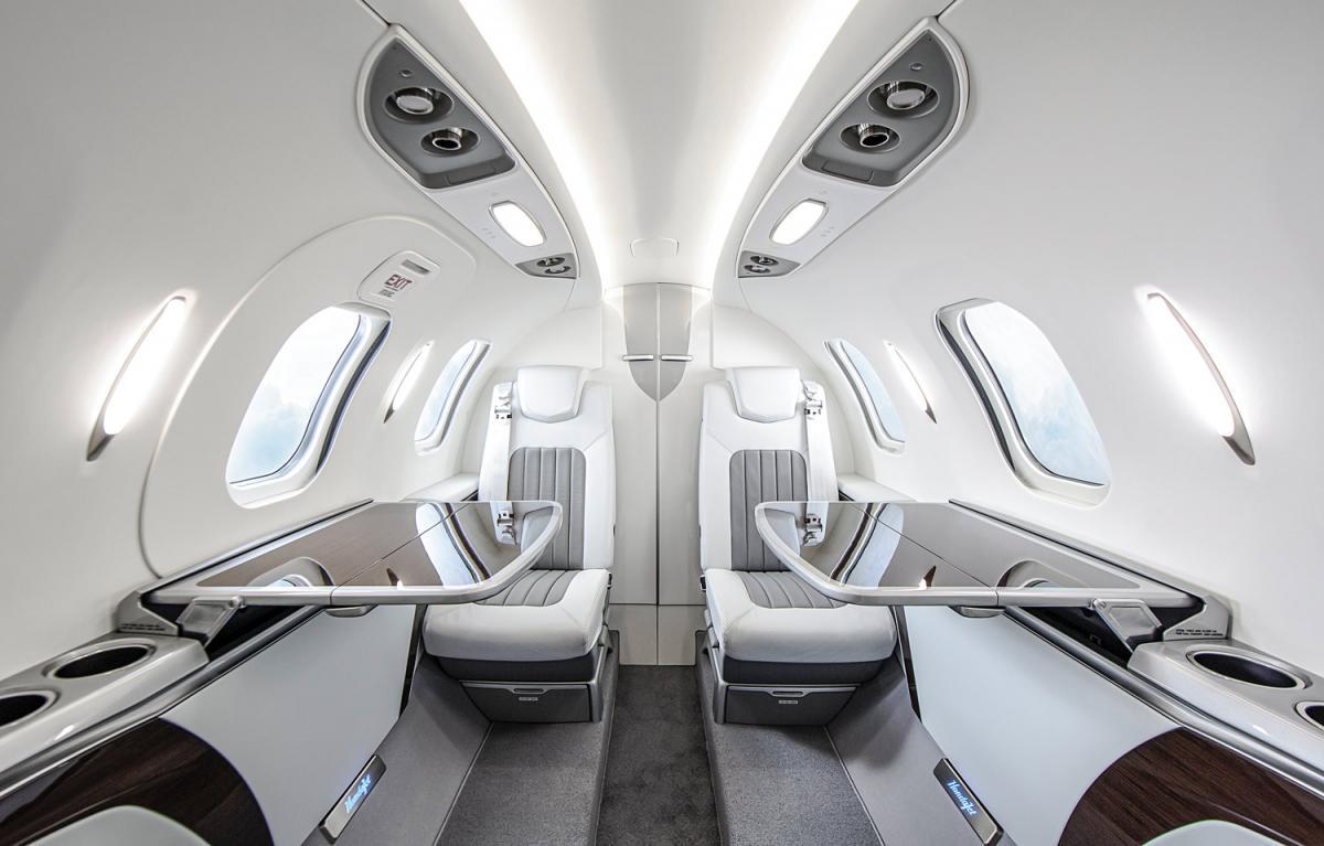 HondaJet Elite cabin interior for Los Angeles charter