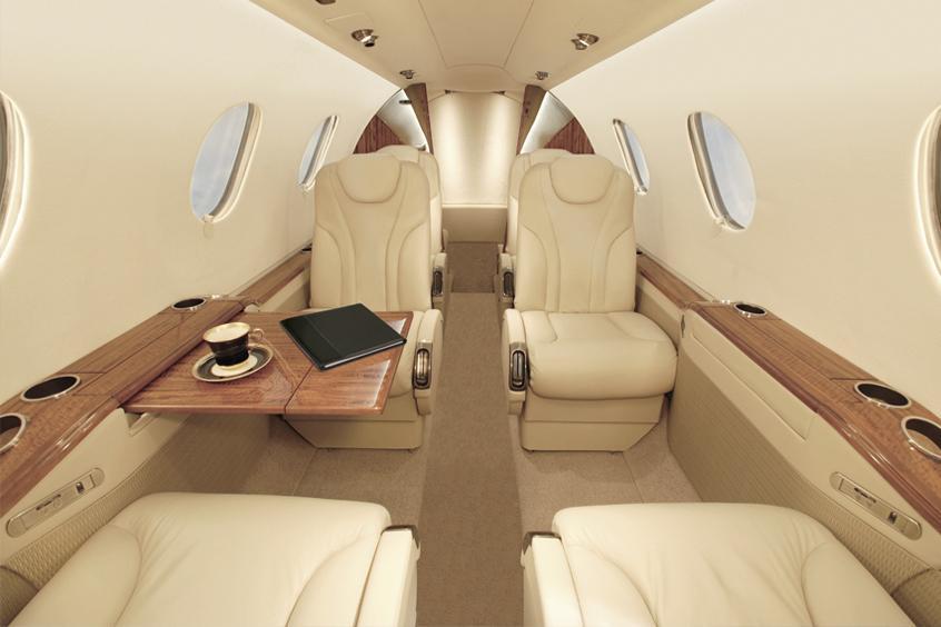 Premier 1A cabin interior for Los Angeles charter